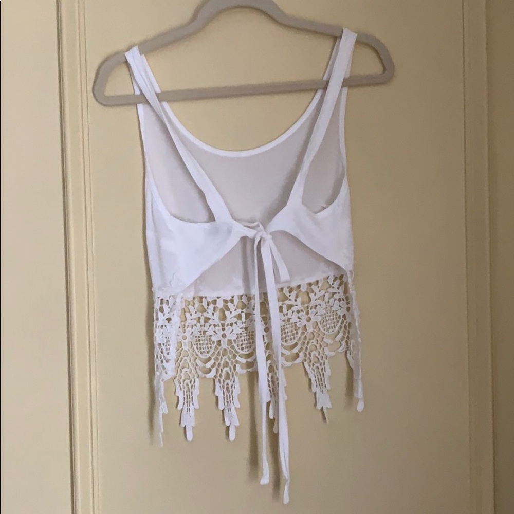 White crop top